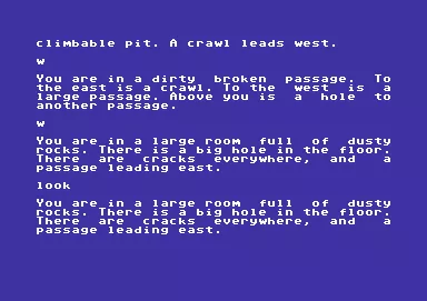 Adventure 1 Commodore 64 The room descriptions are very detailed