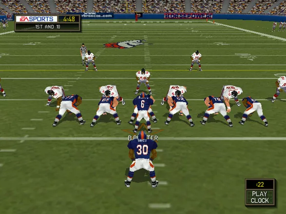 Madden NFL 2000 Windows The Broncos go out on offense.