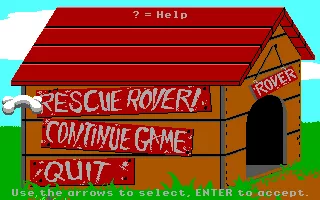 Rescue Rover Apple IIgs Main Menu