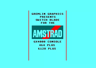 Switchblade Amstrad CPC Cartridge loading (Amstrad Plus/GX4000)