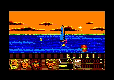 Windsurf Willy Amstrad CPC In game; windsurfing!