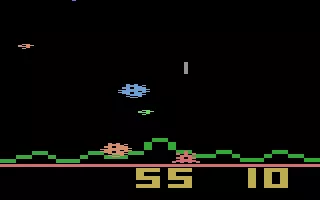 Astrosmash Atari 2600 A game in progress