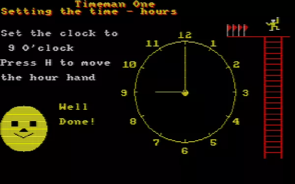 Timeman One Amstrad CPC An example of the &#x27;Setting the Time : Hours&#x27; game. 