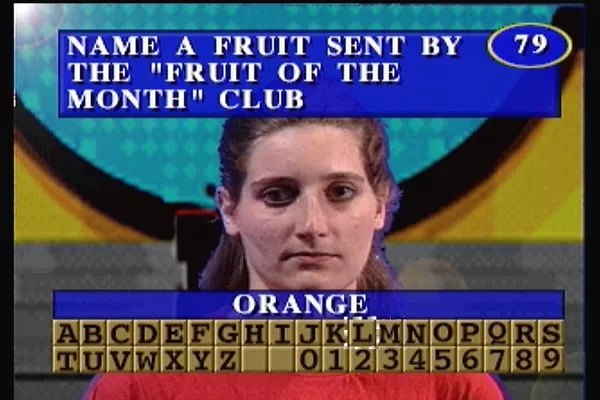 Family Feud 3DO Final round. Two family members guess the top responses.