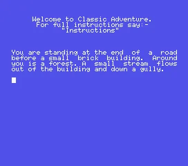 Adventure 1 MSX Starting location