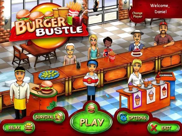 Burger Bustle Windows Main menu