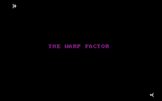 The Warp Factor DOS Title screen 2 (CGA)