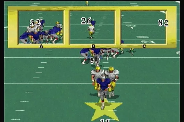 John Madden Football 3DO Passing plays show live windows of the receivers.