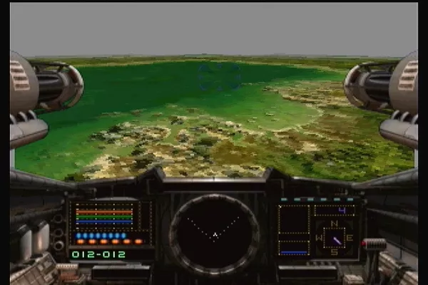 Shock Wave 2: Beyond the Gate 3DO Taking to a planet in the hovercraft.