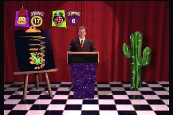 Twisted: The Game Show 3DO Each turn, the host shows where you are on the board.
