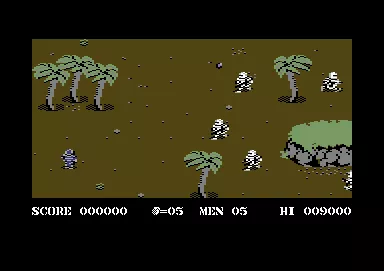 Commando Commodore 64 In the German version, you fight white androids.