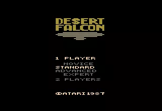 Desert Falcon Atari 2600 Title screen