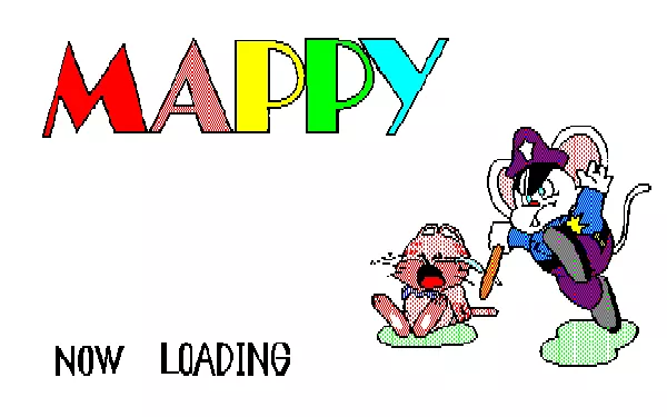 Mappy PC-88 Title/loading screen