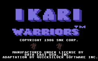 Ikari Warriors Commodore 64 Title screen