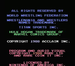 WWF Wrestlemania NES Company info