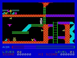 Son of Blagger ZX Spectrum The start of the game. keyboard control is the default but the player can change between keyboard &#x26; joystick by pressing the K &#x26; J keys