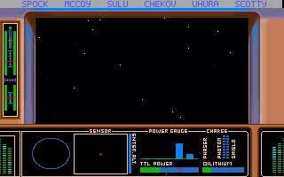 Star Trek V: The Final Frontier DOS Main simulation screen