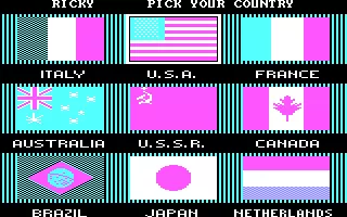 Winter Games PC Booter Pick your country.