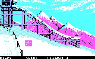 Winter Games PC Booter Ski Jump.