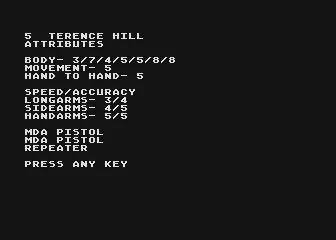 Six-Gun Shootout Atari 8-bit Custom character stats and equipment