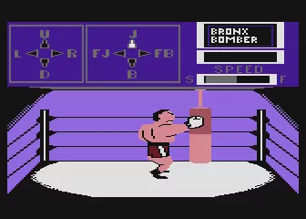 Fight Night Atari 8-bit Training. The boxer&#x27;s color looks more like skin here because of the NTSC palette