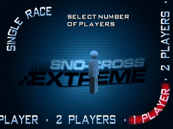 Sno-Cross Championship Racing Windows Single Race : The player must first select the number of players. Then the sled is selected, player initials are entered, then the track and weather are selected .