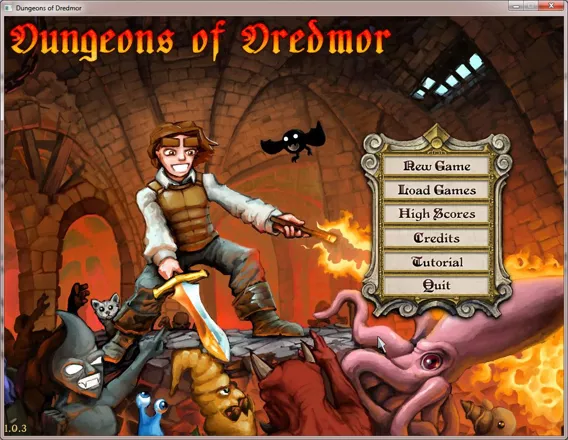 Dungeons of Dredmor Windows Opening Screen