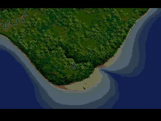 The Secret of Monkey Island SEGA CD Over head view of Monkey Island (TM)!