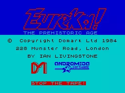 Eureka! ZX Spectrum Eureka! Parts 1 - 4 loads to this screen