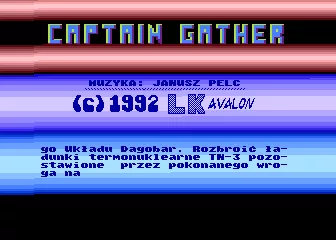 Captain Gather Atari 8-bit Title screen