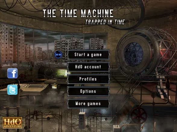 The Time Machine: Trapped in Time iPad Main menu