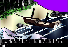 Ring Quest Apple II Discovering a ship