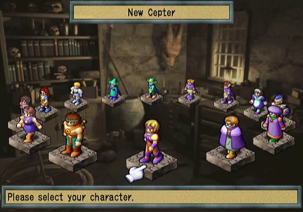 Culdcept PlayStation 2 Character selection. Important for aesthetics, not gameplay