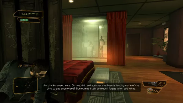 Deus Ex: Human Revolution PlayStation 3 Always check the room before blindly rushing in just to start a firefight.