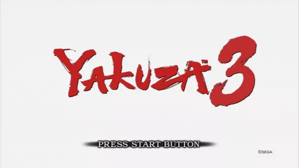 Yakuza 3 PlayStation 3 Main title.