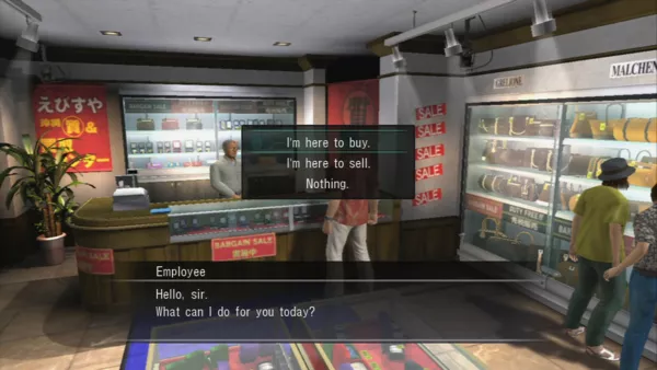 Yakuza 3 PlayStation 3 You can sell unnecessary stuff at a pawn shop.