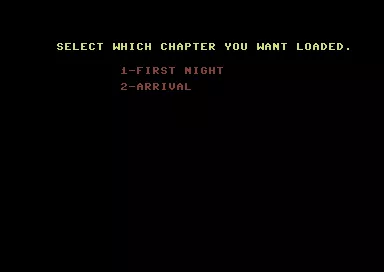 Dracula Commodore 64 Select what chapter to load