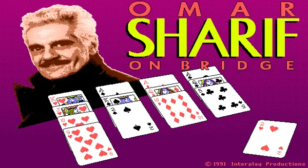 Omar Sharif on Bridge DOS Game Title (EGA)