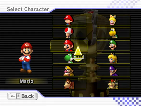 Mario Kart Wii Wii Select Character