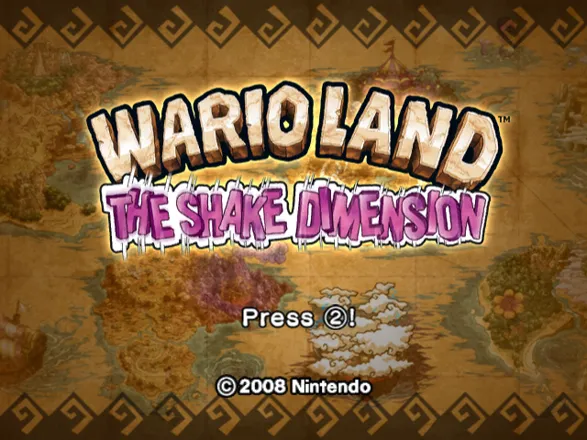 Wario Land: Shake It! Wii Title Screen