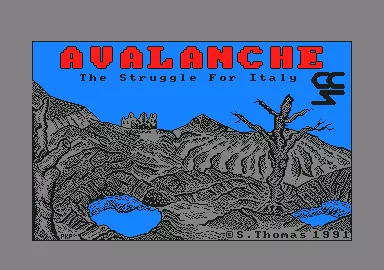 Avalanche: The Struggle for Italy Amstrad CPC Title screen