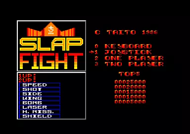 A.L.C.O.N. Amstrad CPC Main menu and high scores