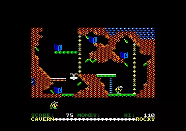 Auf Wiedersehen Monty Amstrad CPC Still another area with a bunny rabbit&#x27;s head.
