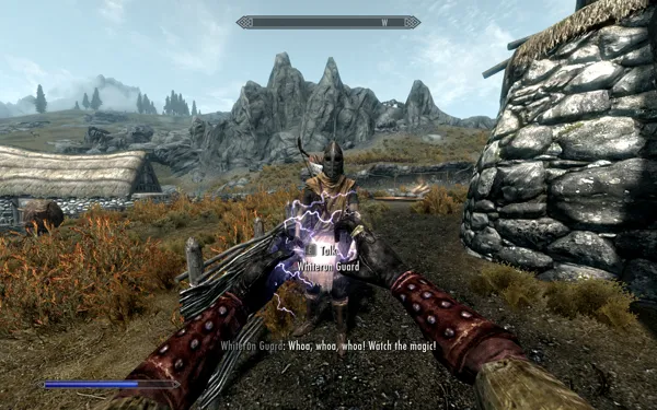 The Elder Scrolls V: Skyrim Windows The constant NPC comments can be funny, at least the first ten times you hear them