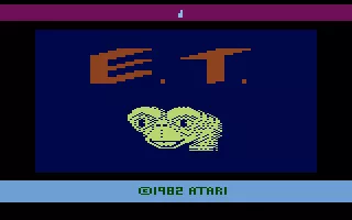 E.T. The Extra-Terrestrial Atari 2600 Title screen