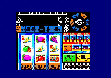 Fruit Machine Simulator 2 Amstrad CPC Game is loaded. (Title screen, sort of)