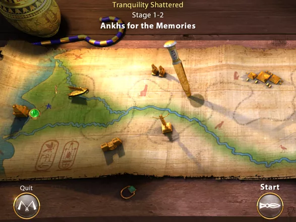 Luxor 2 iPad Adventure game map