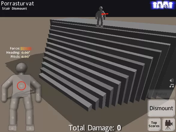 Porrasturvat: Stair Dismount Windows Select which body part you to push. The other parameters are show in the bottom left corner as well.