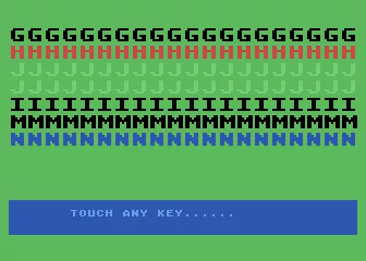 KinderComp Atari 8-bit Letters fill the screen