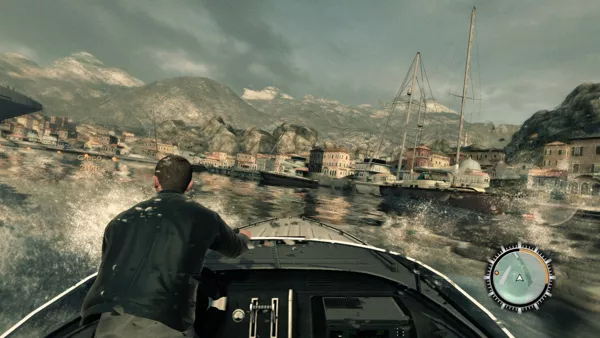 007: Blood Stone Xbox 360 A pursuit in a speeding boat.